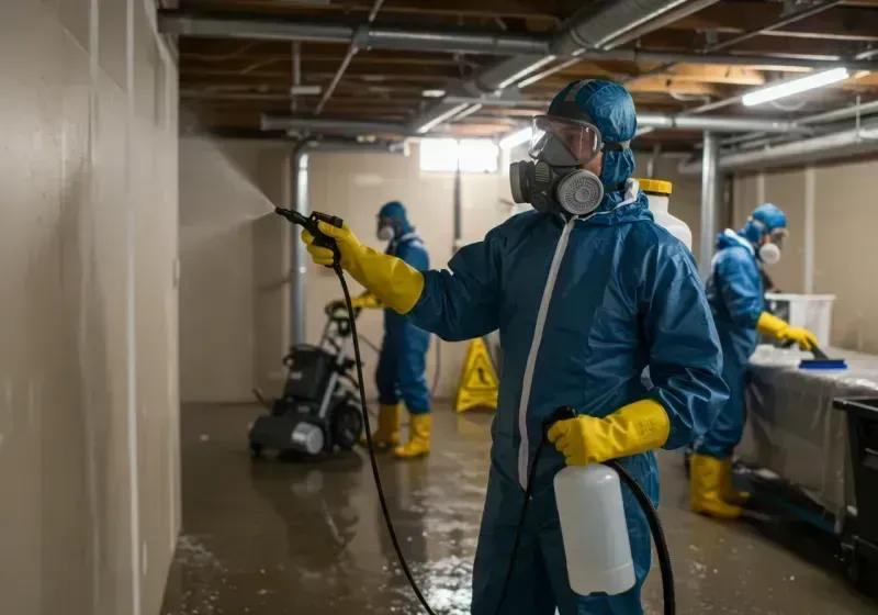 Basement Sanitization and Antimicrobial Treatment process in Algonquin, MD