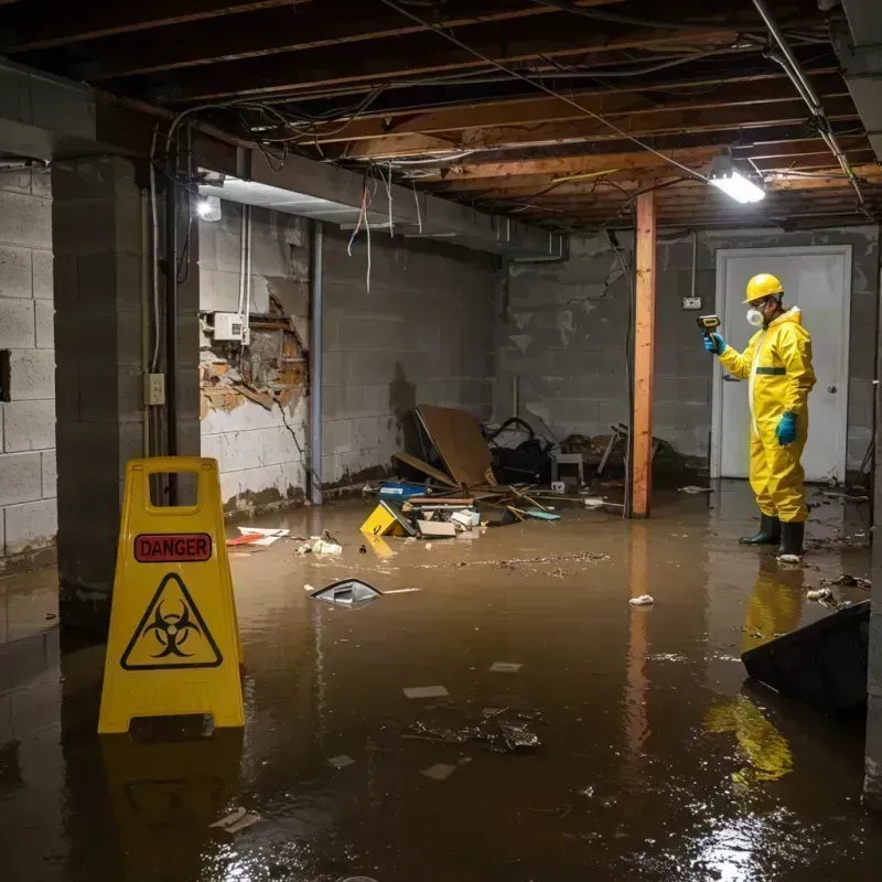 Flooded Basement Electrical Hazard in Algonquin, MD Property